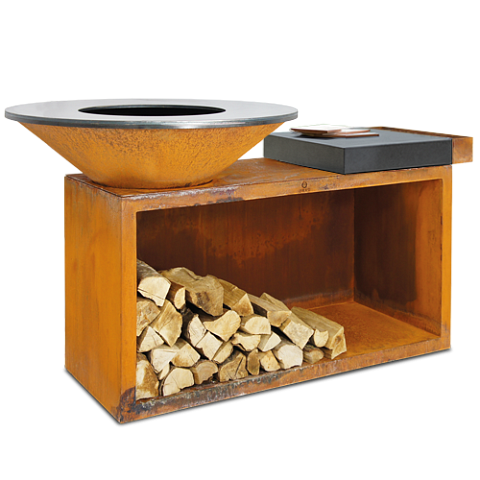 Ofyr island corten 100 | Donker grijs keramiek