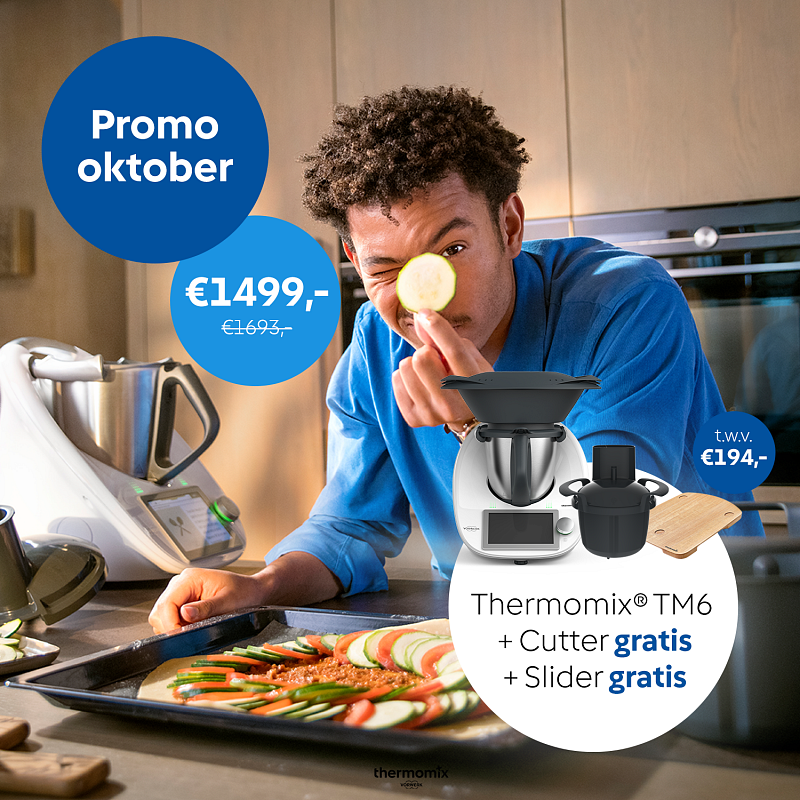 Promo oktober | Thermomix TM6 + gratis cutter + gratis slider