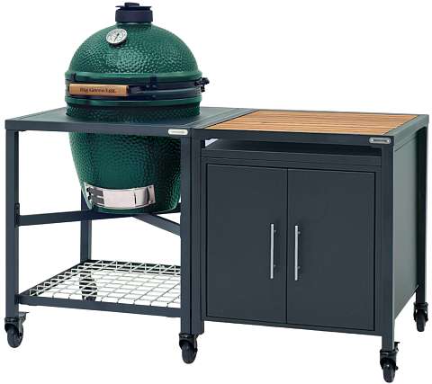 Big Green Egg Large + Frame + Cabinet + Acacia + Wielen