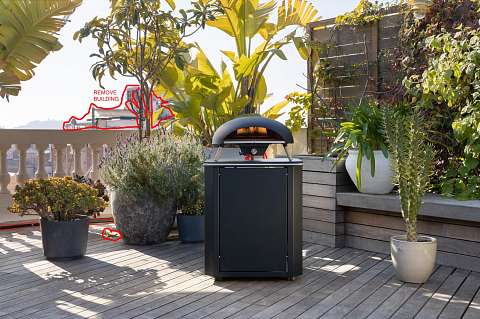 Tafel voor Turtle Pizza-oven