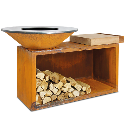 Ofyr island corten 100 | Teak hout