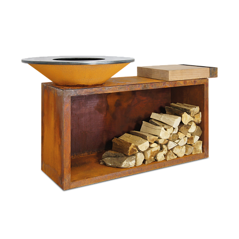 Ofyr island corten 85 | Teak hout