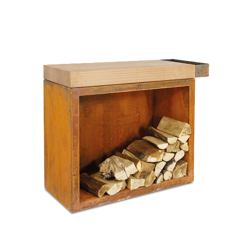 OFYR Butcher Block Storage 90 Corten Teak Hout