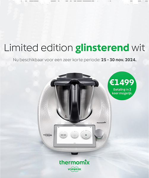 Thermomix TM6 "Sparkling white" - Actie van 25-30 november