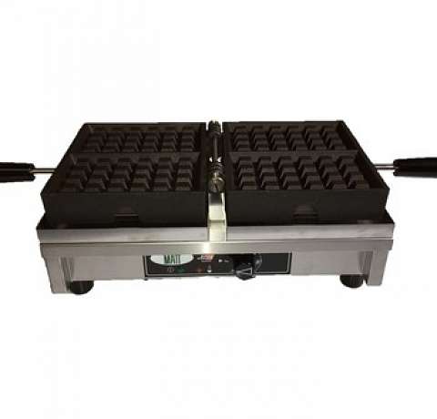 Wafelijzer gietijzer | Brusselse en Luikse Wafels 4x6 | Volledig openvouwend