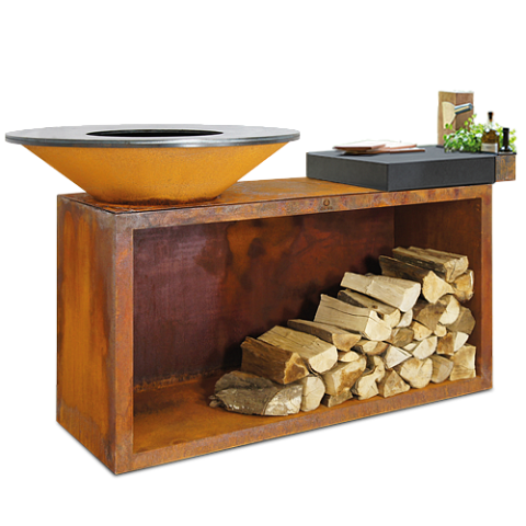 Ofyr island corten 85 | Donker grijs keramiek